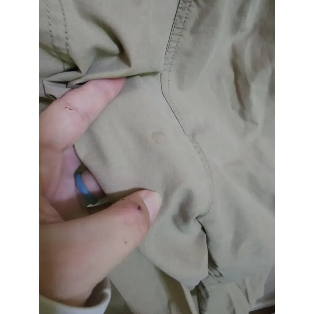 Women's Woolrich Khaki Capri Hiking Pants Size 10 Adjustable Waist